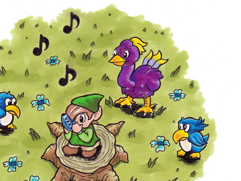 The Legend of Zelda A Link to the Past Flute Boy Wall Art Etsy Canada