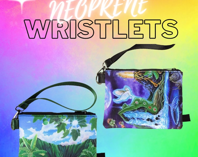 Neoprene Art Print Wristlet