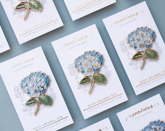 Blue Hydrangea Soft Enamel Pin