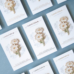 White Daisy Soft Enamel Pin