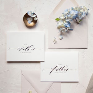 À ma mère / père le jour de mon mariage Carte de vœux A2 pliée