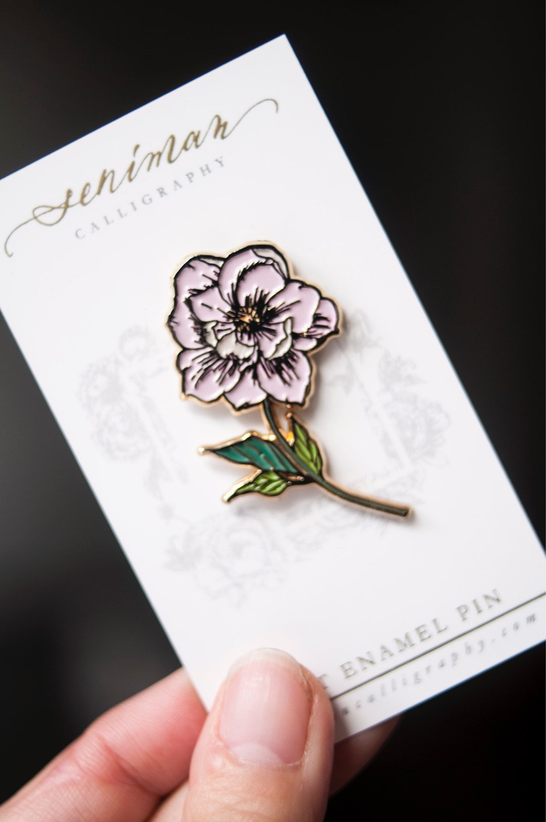 Pink Peony Soft Enamel Pin - Etsy