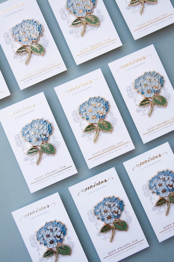 Preorder Blue Hydrangea Soft Enamel Pin