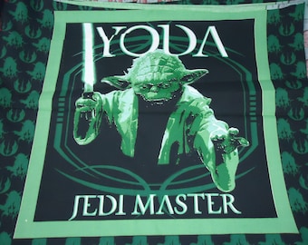 Star Wars YODA Jedi Master Cotton Pillow Top Panel 22" X 18" 2005