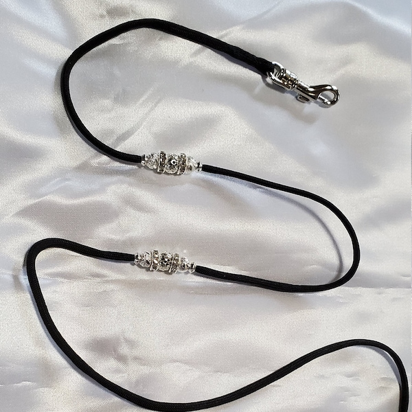 Custom Beaded Nylon Dog Show Lead/Leash WITH Snaphook