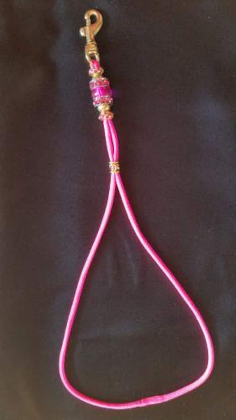 Custom Made Nylon Dog Show Beaded Grooming Loop Noose With Snaphook image 1