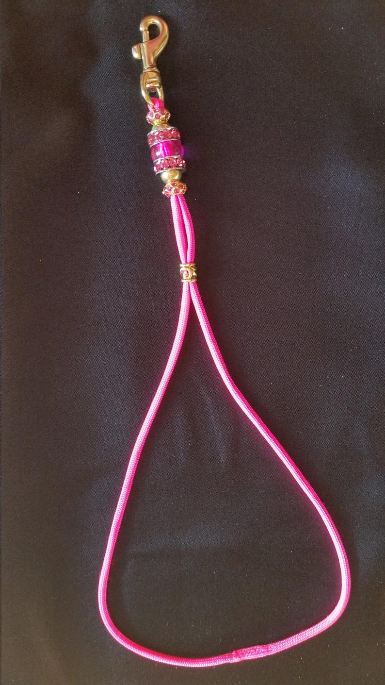 Custom Made Nylon Dog Show Beaded Grooming Loop Noose With Snaphook image 2
