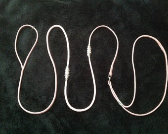 Custom Beaded Nylon Dog Show SLIP Lead/Leash-Under 30 pounds
