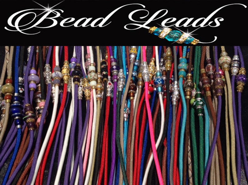 Custom Beaded Nylon Dog Show Lead/Leash WITH Snaphook image 3