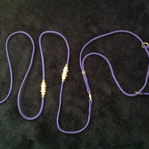 Custom Beaded Nylon Dog Show MARTINGALE Lead/Leash-Under 30 pounds