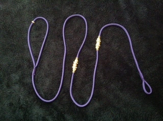 Custom Beaded Nylon Dog Show LOOP Lead/Leash