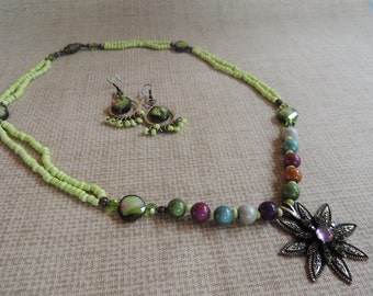Verano divertido collar y aretes