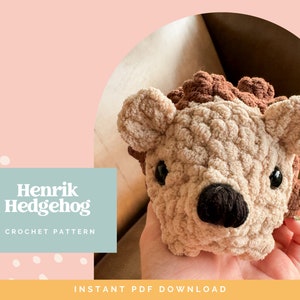 Instant Download | No Sew Crochet Hedgehog Pattern | Henrik Hedgehog Crochet Tutorial | No Sew Plushie Pattern| Crochet Market | PDF Pattern