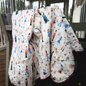 Christmas Nutcracker Whole Cloth Baby Quilt