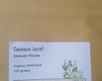 Dried organic senna leaves