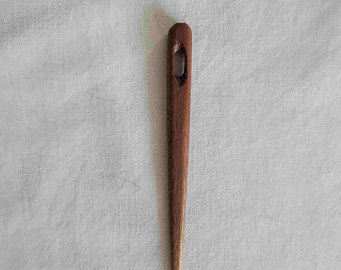 Large Walnut Wood Nalbinding Needle