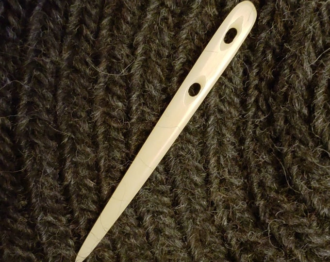 Large Two-eyed Bone Nalbinding Needle