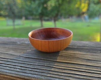 Cherry Salt Cellar, Small Bowl, Hand-Turned Wood