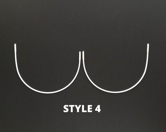 Bra underwires. Strong coated metal. Style 4 – strapless. Size charts available for download.