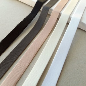 Bra strap elastic 15 mm (9/16 in). Decorative satin lingerie shoulder strap elastic. 2-5 m