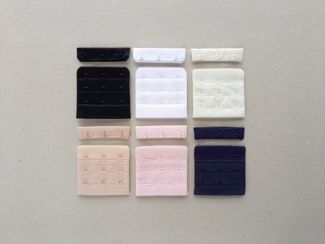 3x3 Bra Hook and Eye Fastener, 3 Row Plush Back Lingerie Closures - Etsy