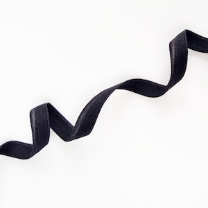 Schwarze Paspelierung Rand elastisch, Plüschrücken BH Dessous Strickwaren Stirnband machen Versorgung, Unterwäsche Nähen elastische trimmen, 9 mm (3/8 in) breit