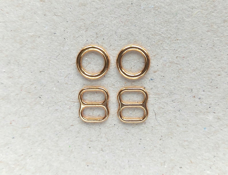 Gold Bra Making Rings and Sliders Metal Lingerie Strap Etsy