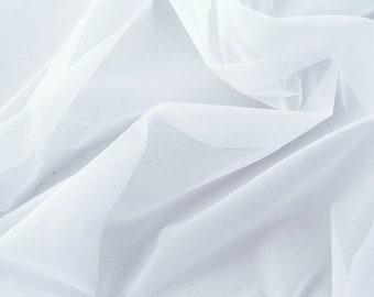 Doublure de lingerie en nylon blanc, tricot transparent, tissu stabilisateur de soutien-gorge