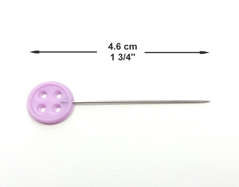 50 Multi-coloured Sewing Pins With Bow Shaped Heads, Decorative