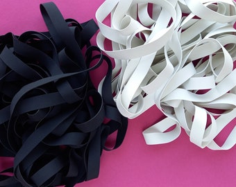 12.5 mm (1/2 in) silicon coated swimwear elastic. Rubber tape with ribbed surface for bikini swimsuit sewing.