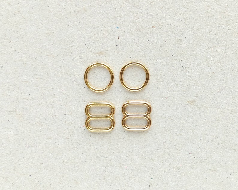 Gold Bra Making Rings and Sliders Metal Lingerie Strap Etsy