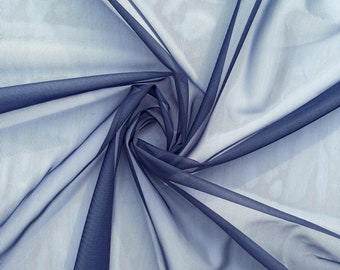 Doublure transparente des bonnets de soutien-gorge bleu marine, tissu de maintien de la lingerie