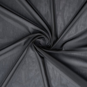 Black medium to heavy weight power mesh fabric. Nylon spandex stretch mesh.