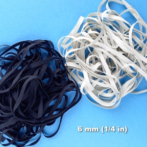 Elastico per costumi da bagno rivestito in silicone da 6 mm (1/4 in). Nastro in gomma con superficie a coste per cucire costumi da bagno bikini.