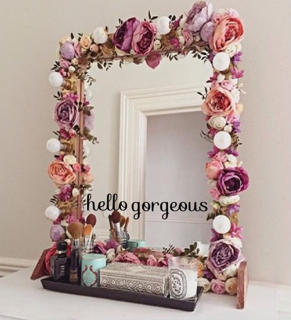 Hello Gorgeous Decal For Mirrors 10 X 2 4 Mirror Sticker Beauty Decals Bathroom Vanity
