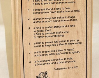 Ecclesiastes 3 Time For Everything Plaque