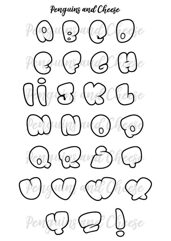 Graffiti Bubble Letters Font - fatalrebel