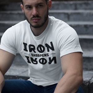 Iron Sharpens Iron T-Shirt: Organic Cotton Christian Tee