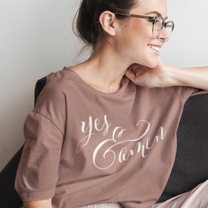YES & AMEN || Fairwear Foundation | Organic 100% Cotton | Unisex T-shirt | Womens Christian Clothing | Baptism Gift for Her | Vegan