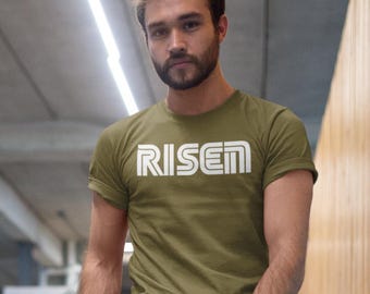 RISEN Christian T-Shirt: Fairwear Organic Cotton, Gospel Faith Tee