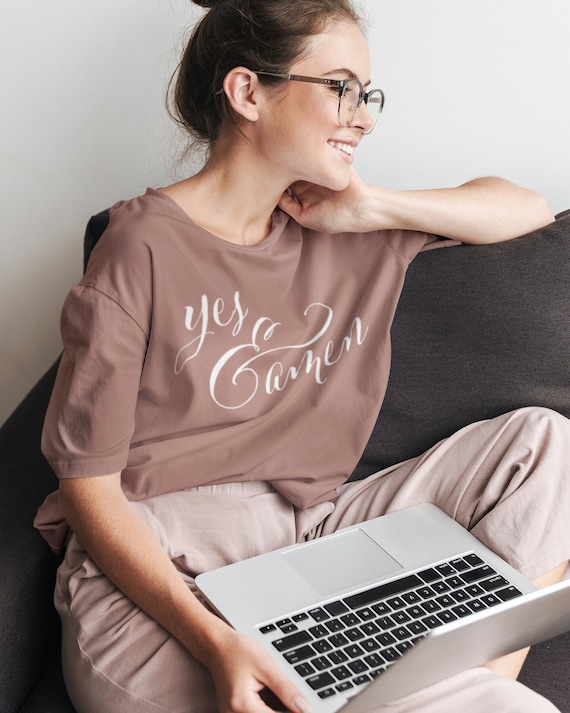 YES & AMEN || Fairwear Foundation | Organic 100% Cotton | Unisex T-shirt | Womens Christian Clothing | Baptism Gift for Her | Vegan
