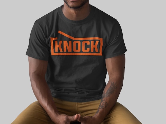 KNOCK || Fairwear Foundation | Organic 100% Cotton | Bible Verse Shirt | Christian Clothing | Jesus T Shirts for Him | Vegan