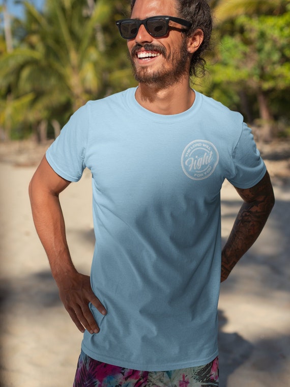 THE LORD WILL… || Fairwear Foundation | Organic 100% Cotton | Christian T Shirt Gifts for Him | Light Blue, Burgundy, Black & White | Vegan