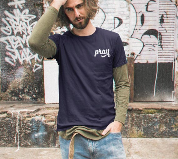 PRAY || Fairwear Foundation | Organic 100% Cotton | Womens & Mens Christian Tees | Unisex Custom Made | Faith Gift for Her and Him | Vegan