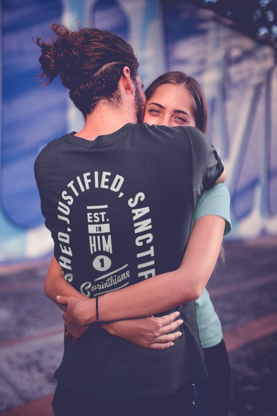 1 CORINTHIANS 6:11 - Men's Black/White T Shirt