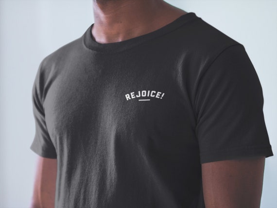 REJOICE - Men's Black/White T Shirt