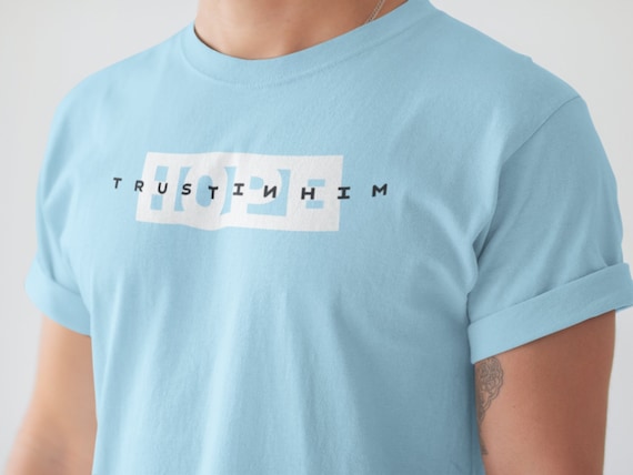 HOPE (Trust in Him) - Men's Light Blue T Shirt