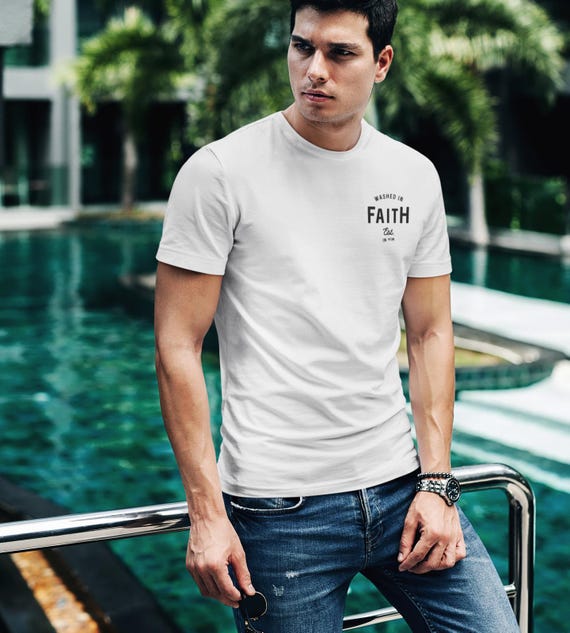 WASHED IN FAITH - Unisex Organic T-shirt