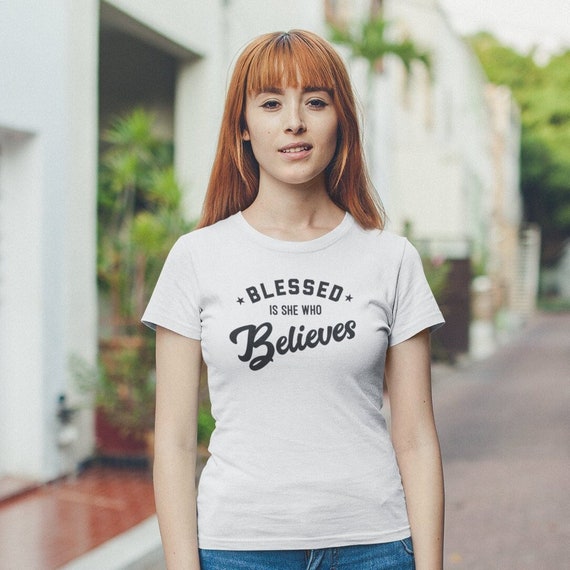 BLESSED… || Fairwear Foundation | Organic 100% Cotton | Christian Gifts for Women Faith T-Shirt | Ethically Sourced | Vegan