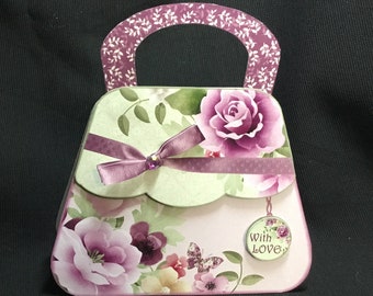 Handbag Shaped 3D Decoupage Card, Personalised, Your Special Day, Birthday Card, Handmade In The UK